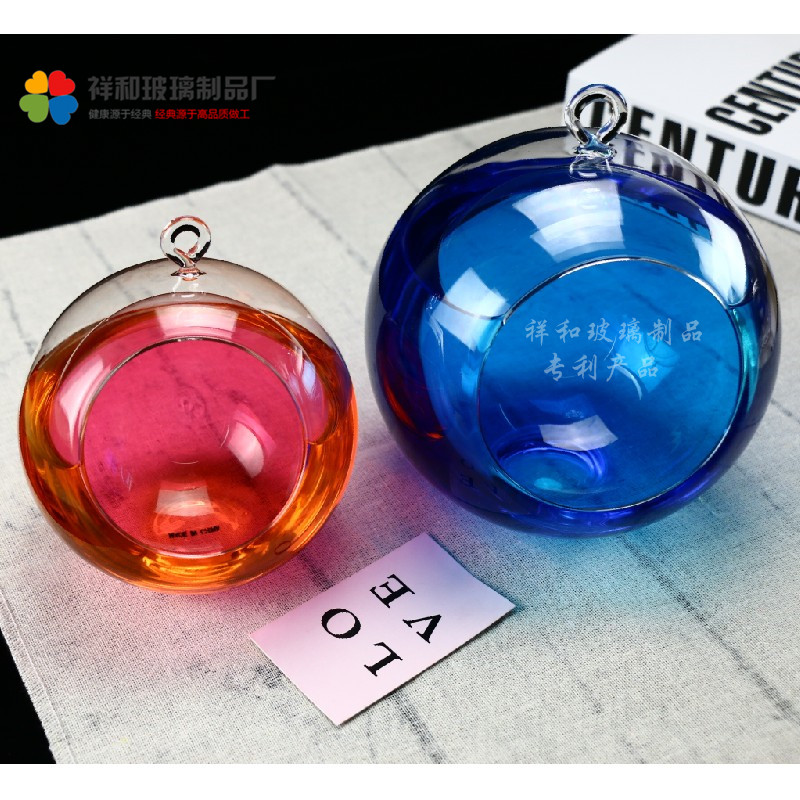 仓鼠冰窝降温散热透明双层注水玻璃球养鼠器养P花吊椅水培花瓶摆