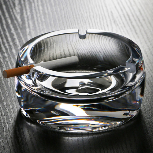 祥兴Xiangxin大号水晶烟缸客厅茶几创意个性摆件办公室雪茄烟灰缸