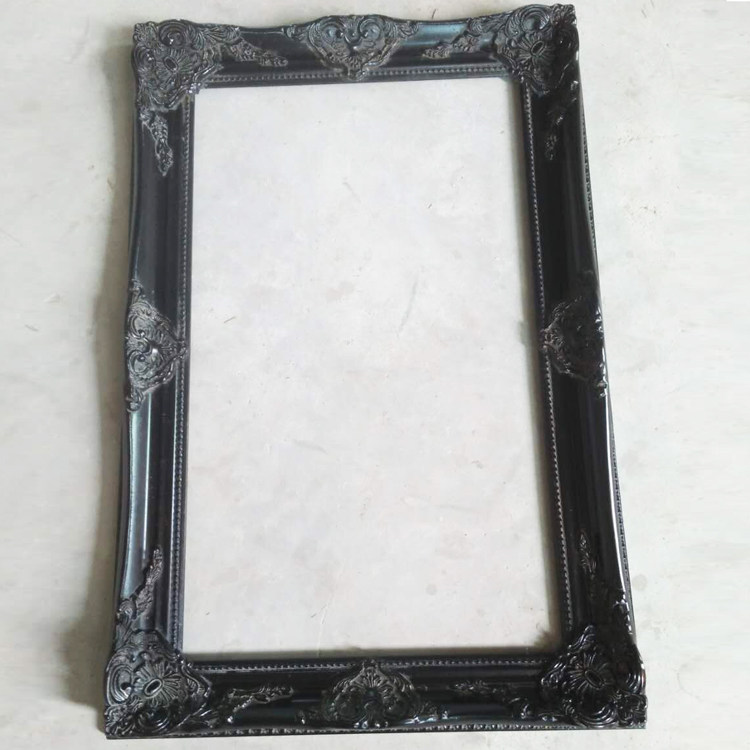 欧式实木画框风景油画框暗金色做旧黑色镜框宽度8.2cm厚度4.6cm