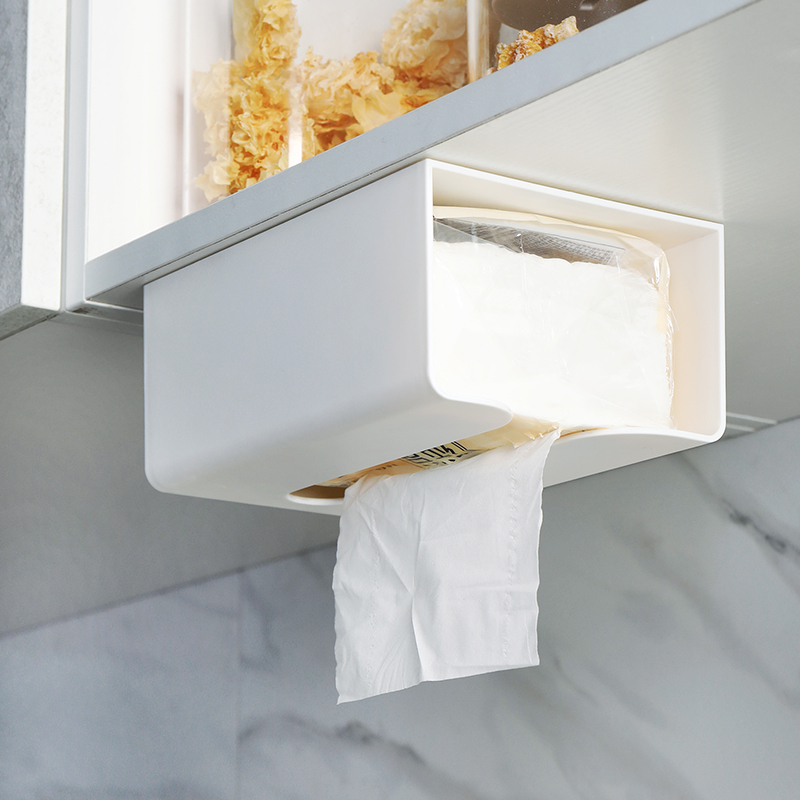 壁挂厨房纸巾架纸巾盒免打孔纸架家用餐巾纸创意挂架W橱柜门抽纸