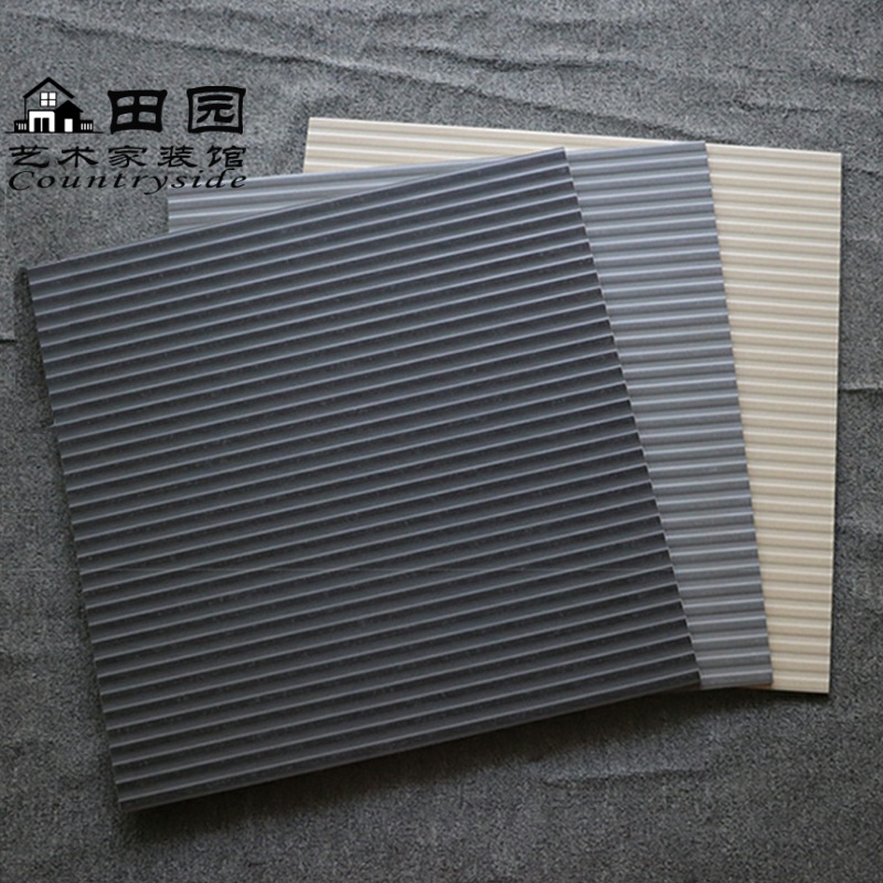 通体灰色拉槽瓷砖600xr600浴室澡堂防滑砖商场凹凸条纹墙砖地板砖