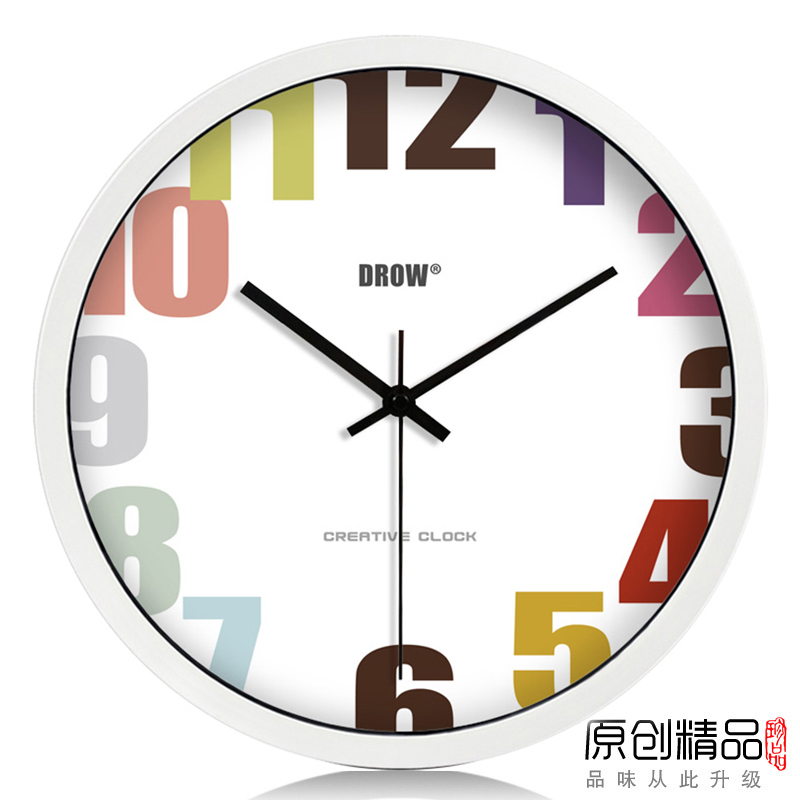 创意时尚现代个性欧式p田园石英钟客厅静音挂钟 时钟表简约大壁钟