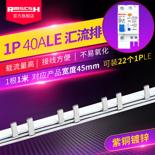 DZ47LE N漏电保护器40A紫铜连接汇流排空开间距45mm 63空气开关1P