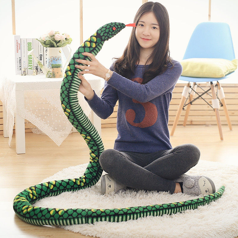 仿真蛇公仔毛绒玩具长条蟒蛇玩偶抱枕小蛇布娃娃床上可爱大号假蛇