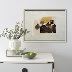 涂咩 德国画家水墨作品图书馆收藏品餐厅静物装饰画玄关艺术挂画