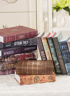 复古仿真书假书道具书样板房咖啡厅书柜客厅装饰书摆件书壳装饰品