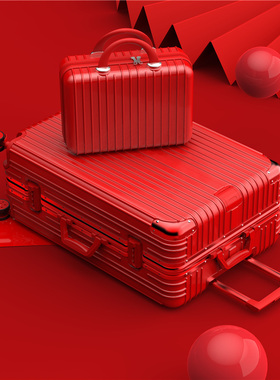 新娘结婚红色行李箱拉杆箱出嫁子母箱包陪嫁箱女嫁妆箱婚礼压箱子