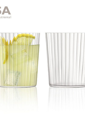 英国LSA 水晶玻璃水杯家用套装耐热泡茶杯子女夏季大容量牛奶杯