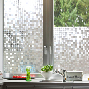 无胶静电窗户磨砂贴膜马赛克玻璃贴纸推拉门客厅阳台透光窗贴装饰