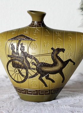 新中式酒柜装饰品隔断博古架陶瓷摆件手工艺术品客厅玄关轻奢装饰