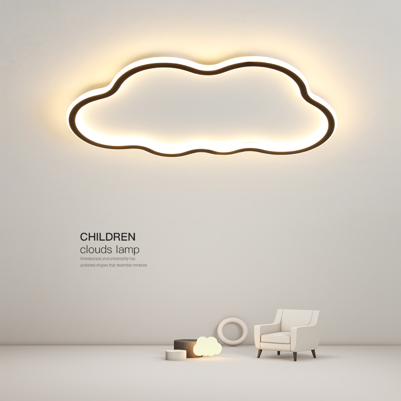 儿童房灯创意云朵灯简约现代男孩女孩卧室灯超薄小客厅灯餐厅灯具