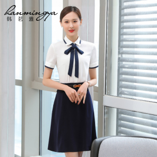 教师工作服夏面试正装 韩茗雅职业装 气质女神范秋季 时尚 套裙 女套装