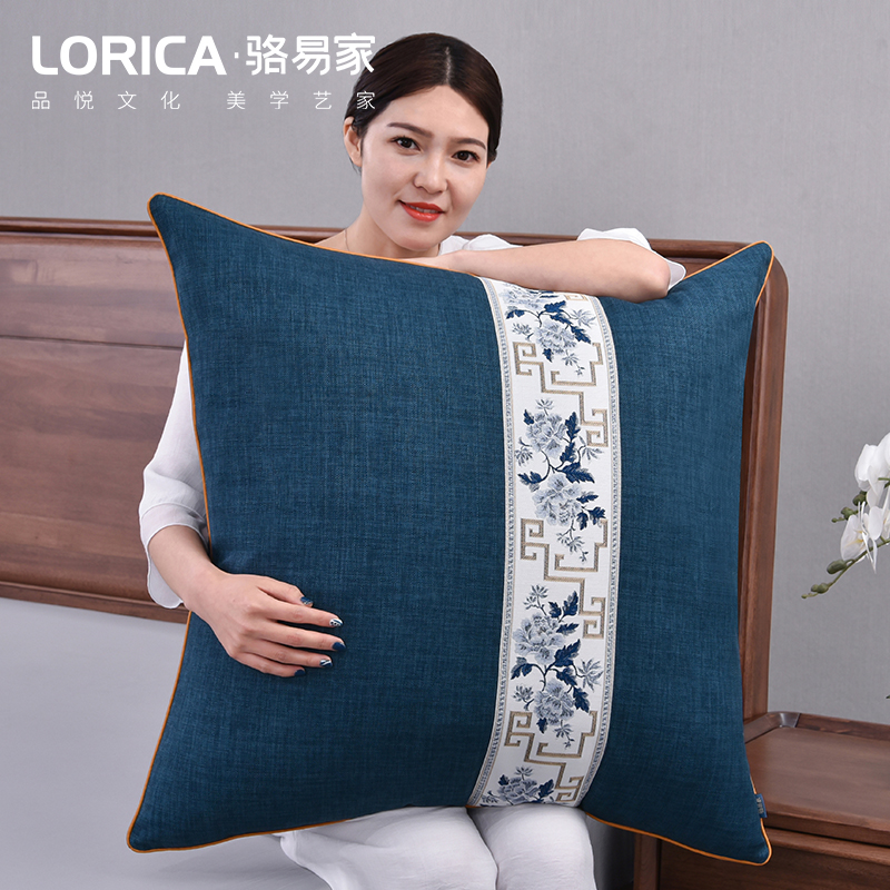 骆易家床头靠垫客厅沙发抱枕大号中式靠枕套床上靠背垫护腰靠背枕
