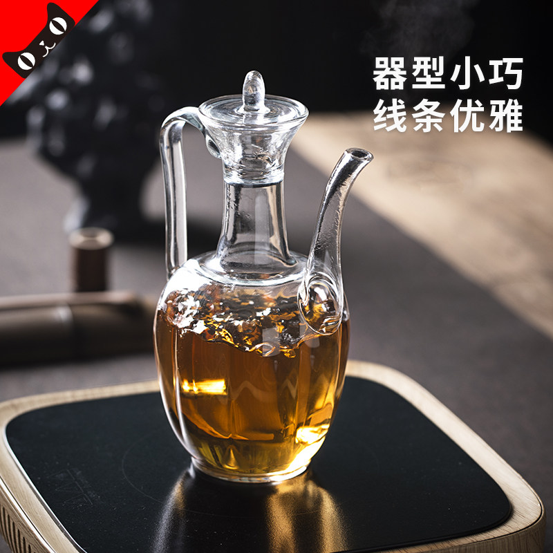 茶具套装家用手工仿宋瓜棱执壶耐热玻璃煮茶壶家用电陶炉加热茶壶