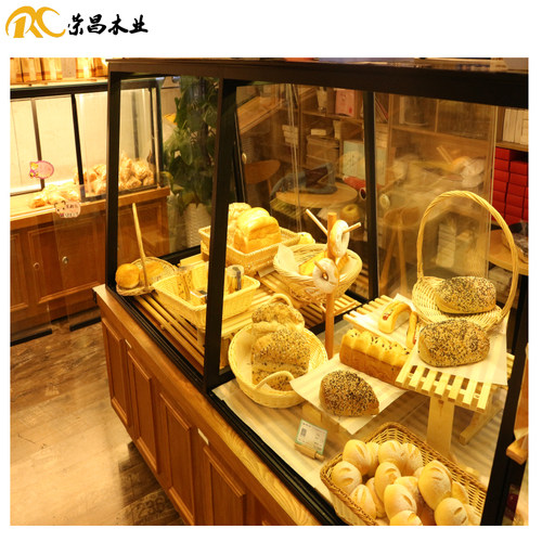 中岛柜全套软装铁艺木质展架面包店陈列道具整套摆件烘焙店
