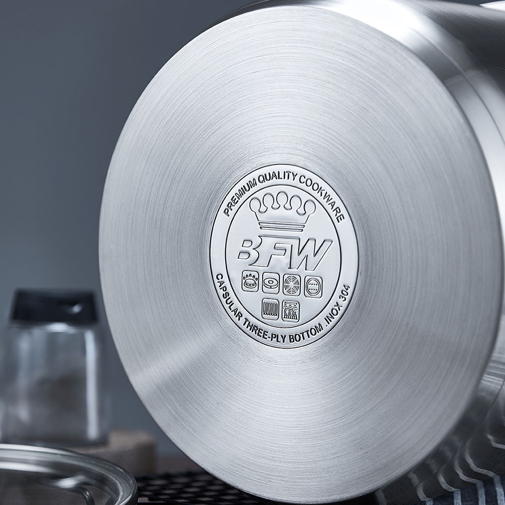 BFW蒸锅蒸笼多层家用商用加厚30不锈钢复合底2/30/3cm包子馒头