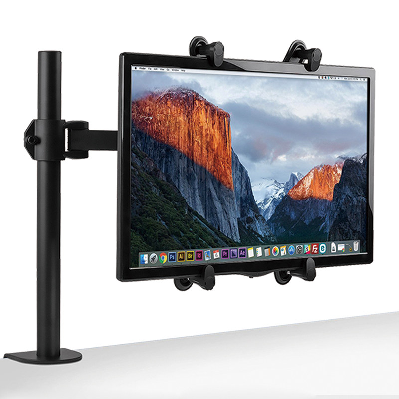 显示器支架电脑无孔显示器专用配件 底座液晶台式升降桌面搭配