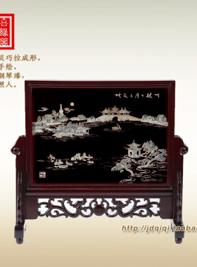 扬州漆器屏风插屏台屏摆件平磨螺钿工艺扬州特色旅游外事商务礼品