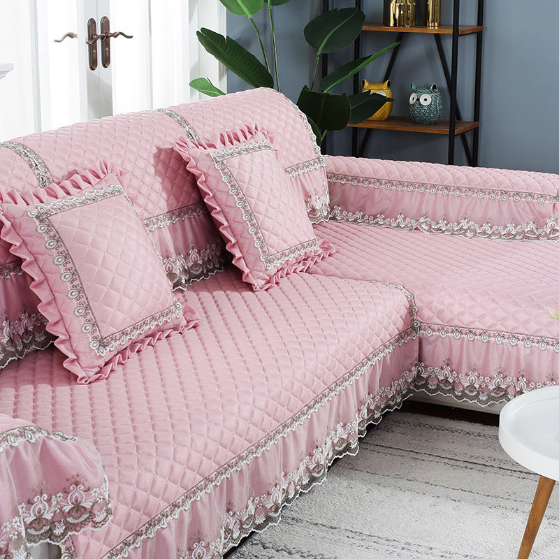 韩式公主粉色亲肤透气欧式布艺纯色四季皮沙发防滑贵妃靠背套巾罩,居家布艺,沙发垫,淘宝优惠券,粉丝福利购,淘宝优惠卷