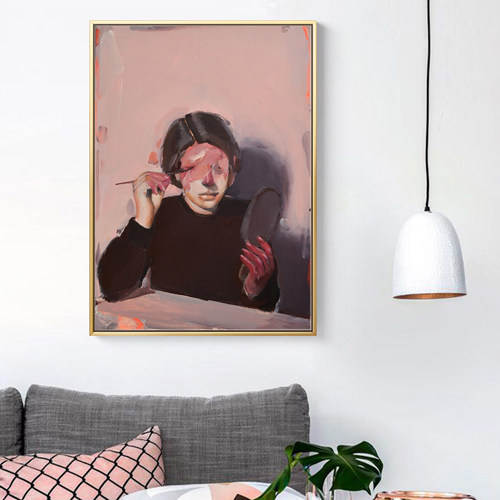 diy数字油彩画客厅装饰填色画画手工手绘绘画填充抽象人涂色油画