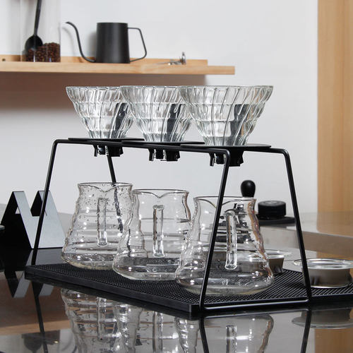 手冲架 滤杯支架 手冲咖啡套装 双孔/三孔滤杯架V60陶瓷/玻璃滤杯