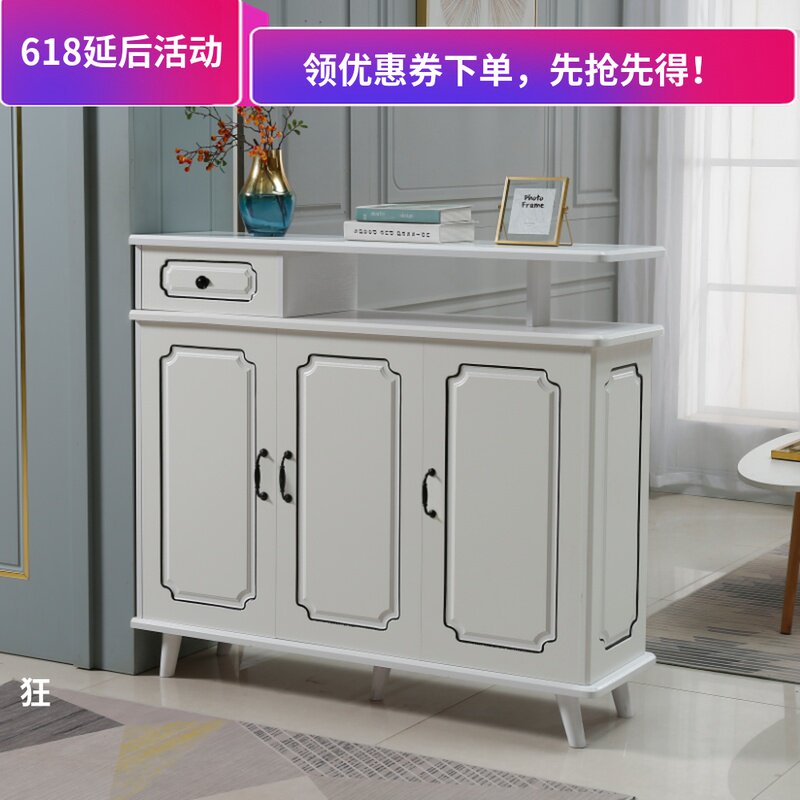 欧式鞋柜双面门厅鞋柜玄关隔断烤漆简约现代鞋柜韩式吸膜组装