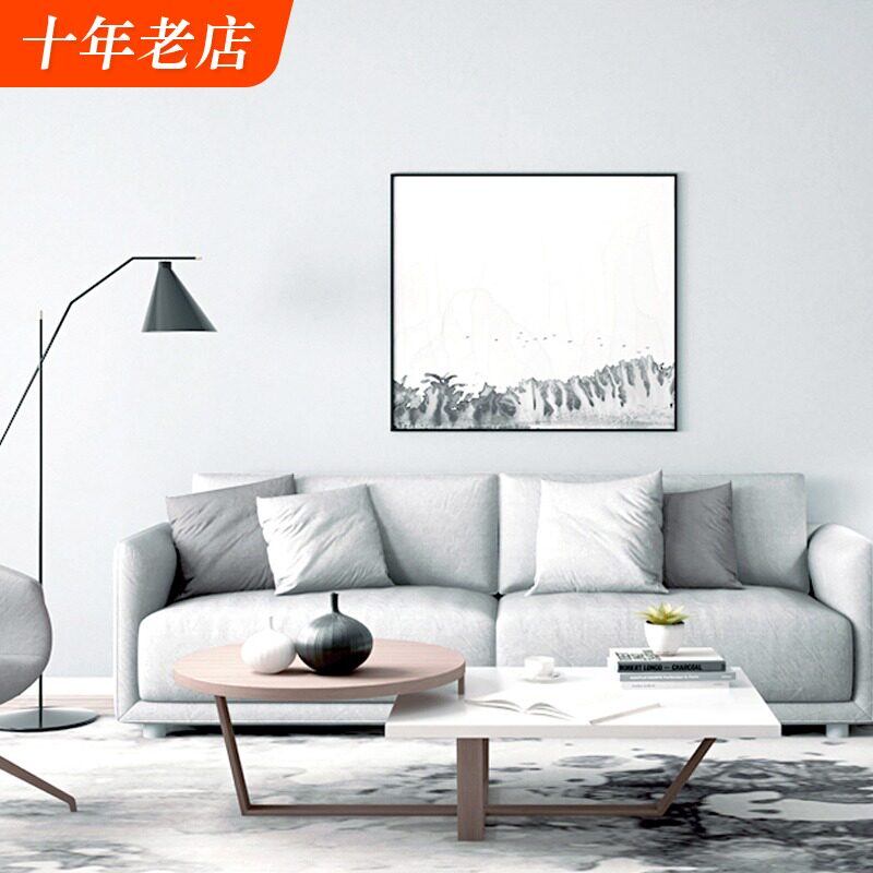 纯色墙纸现代简约卧室素色客厅工作室餐厅背景北欧风格浅灰蓝壁纸
