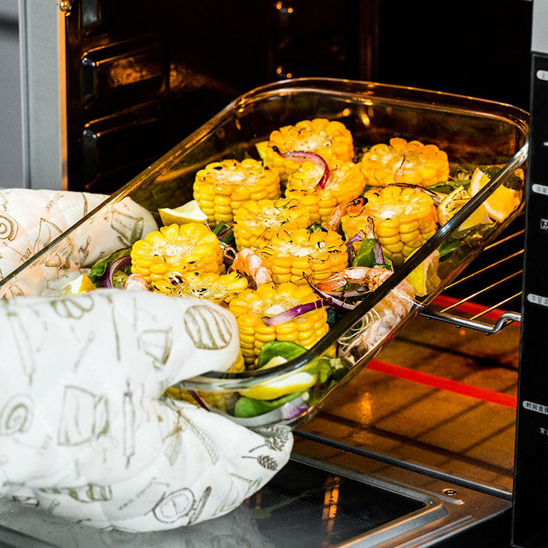 耐热钢化玻璃加厚玻璃烤盘家用烤箱微波炉专用鱼盘长方盘焗饭盘子