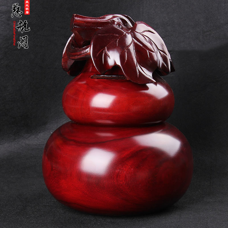 桃木葫芦存钱罐桃木葫芦储蓄罐木雕葫芦家居饰品