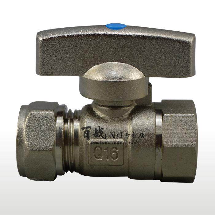 铝塑管球阀黄铜内牙活接卡套球阀水管配件4分5分6分1寸2 Q31F-16T