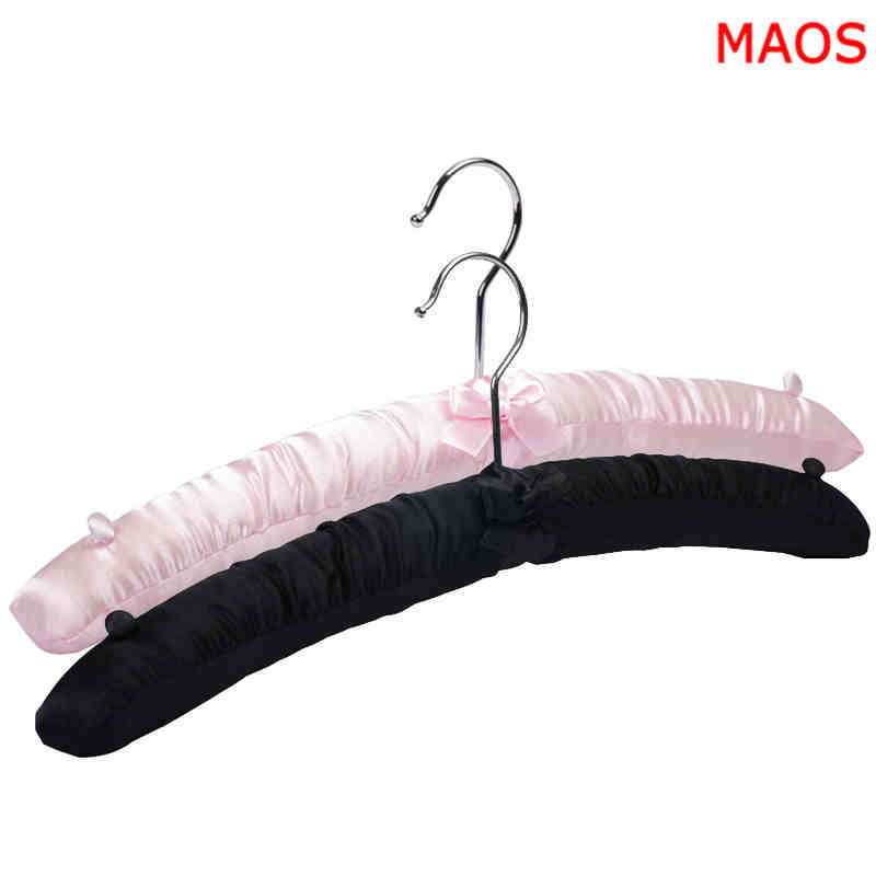 MAOS色丁布艺衣架木头衣挂家用婚纱内衣凉衣架子包布衣撑海绵衣挂,收纳整理,塑料衣架,淘宝优惠券,粉丝福利购,淘宝优惠卷