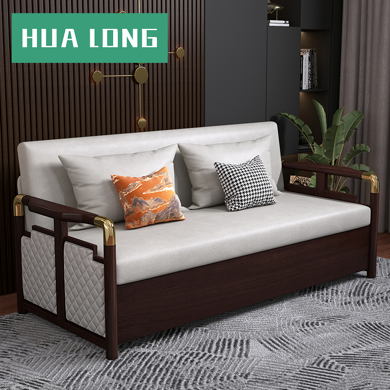 实木沙发床客厅多功能两用折叠沙发床单人抽拉式小户型2021年新款