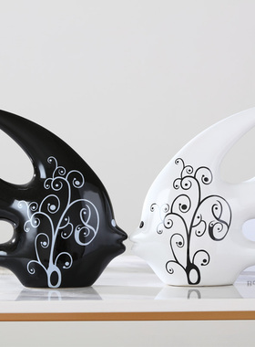 创意现代简约中式家居装饰房间的小饰品陶瓷工艺品小摆设桌面摆件