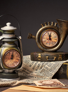 复古家居摆件客厅书柜橱柜小饰品玄关隔断酒柜装饰品办公室工艺品