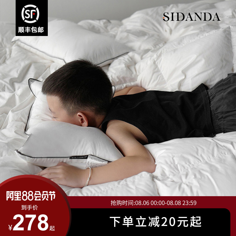SIDANDA4-10岁儿童鹅绒枕头小学生儿童枕女男小孩棉枕头儿童四季