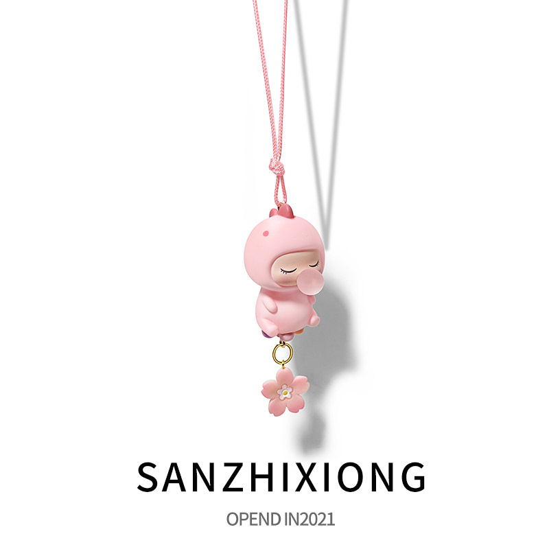 泡泡小恐龙汽车挂件卡通车载后视镜吊坠挂饰车内饰品挂式车上挂件