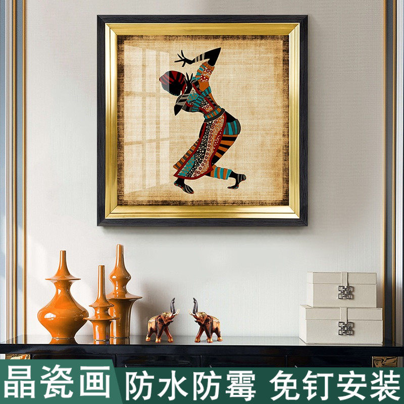 东南亚泰式大象云南民族风装饰画酒店房间会所客厅壁画中式挂墙画