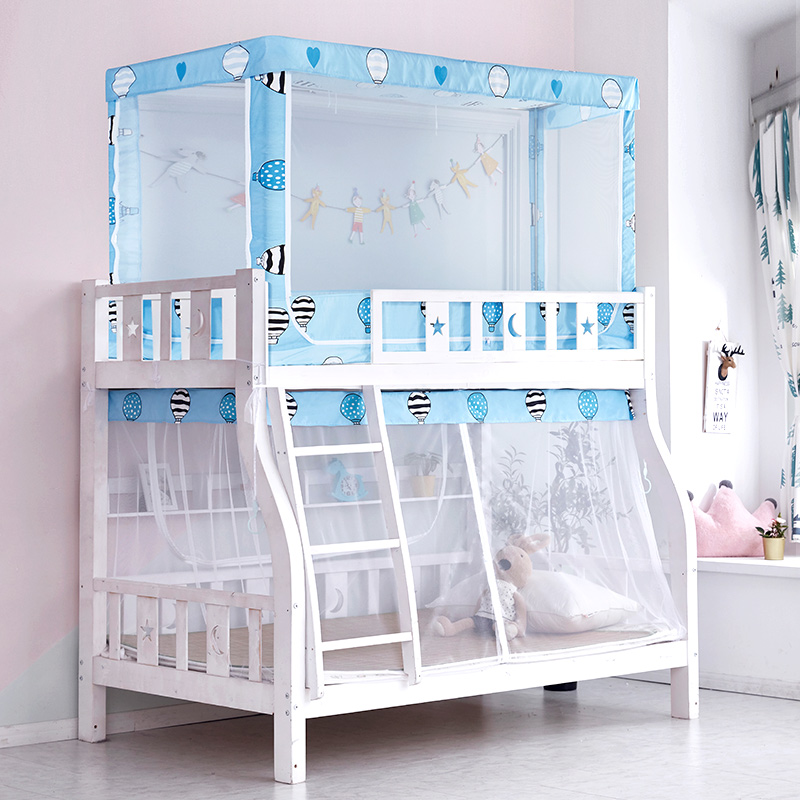 子母床蚊帐1.2m上下铺1.5梯形家用1.35高低铺0.9米儿童双层上下床
