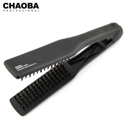 CHAO BA塑料拉直梳子 V型梳 夹板梳拉直梳 造型直发梳 拉直发用