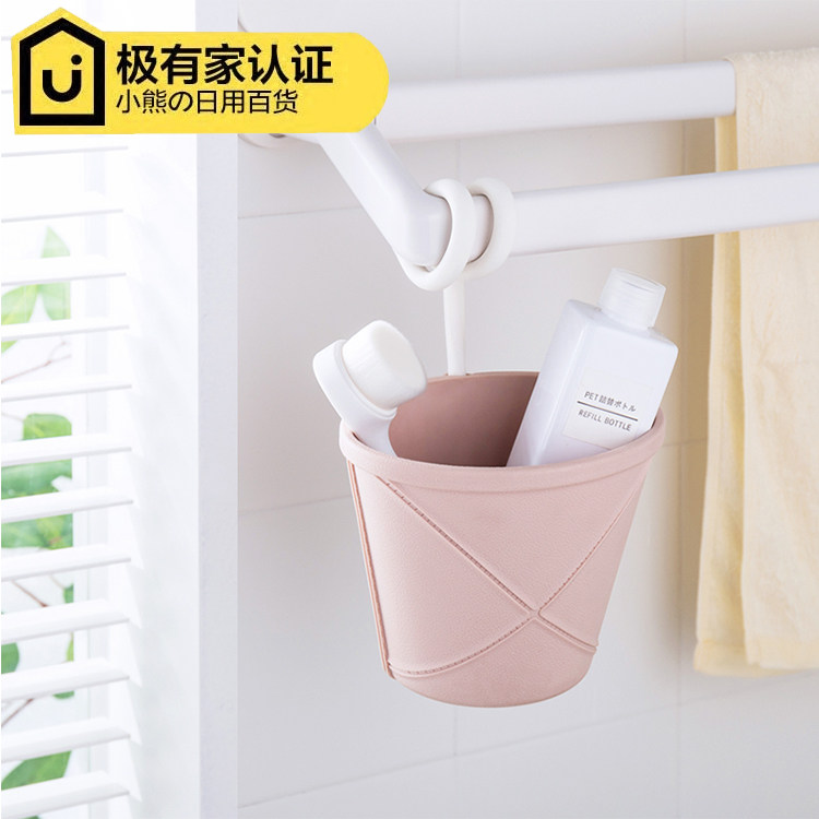 日式厨房床边挂式收纳盒 学生宿舍可悬挂橡胶小垃圾桶 车载垃圾桶