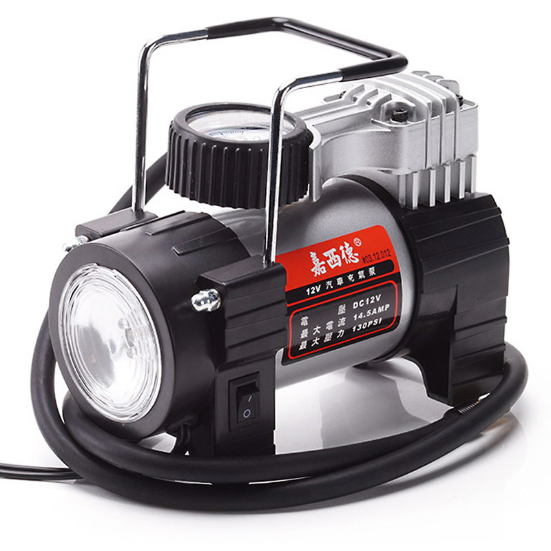 嘉西德 电动打气泵大功率充气泵带大灯 车载气泵/充气泵 0312