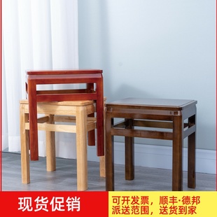厂价直销全实木方凳家用凳可重叠凳餐饮凳学生凳古筝凳面馆长方凳