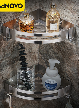 304不锈钢浴室收纳架冲凉卫生A间三角置物架淋浴房转角壁挂免打孔