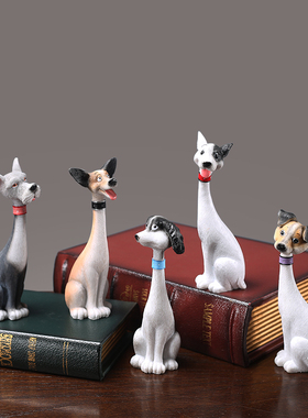 儿童房装饰狗小摆件卡通酒柜小猫咪动物可爱桌面摆设车载创意礼品