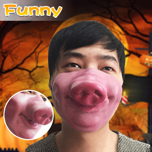 30# Adult Unisex Cosplay Pig Head Mask Monster Latex Costume