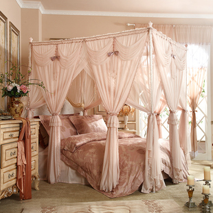 自然风 1.5m1.8米蚊帐双层床幔公主加高加大加密落地床帘婚庆蚊帐