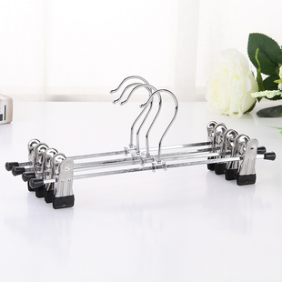 夹衣架无痕带夹裤 架子家用架防滑挂裙夹裤 夹子 挂裤 第二代不锈钢裤