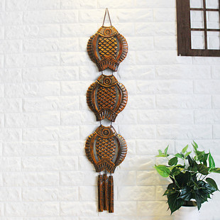 家居电视背景装饰挂件桃木墙面中式创意壁饰玄关走廊挂饰壁挂墙饰