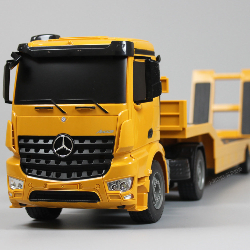 超大双鹰电动遥控车工程平板拖车儿童运输车载货车汽车玩具车男孩