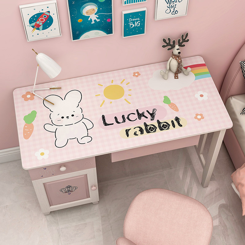 皮革儿童书桌垫学生学习写字卡通台面垫家用pvc防水防油电脑桌垫